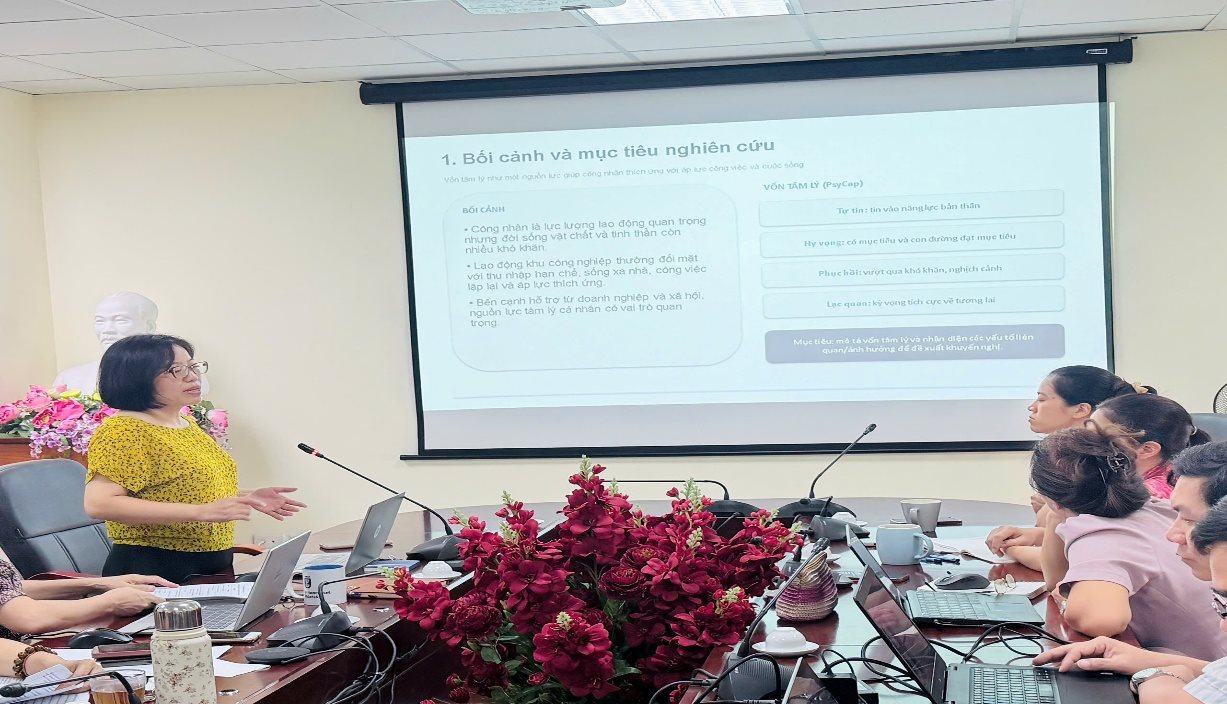Giới thiệu kết quả nghiên cứu của nhiệm vụ khoa học cấp Bộ: “Vốn tâm lý của công nhân tại các khu công nghiệp ở Hà Nội”