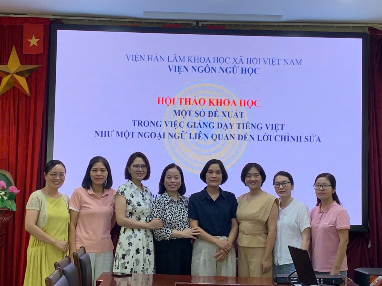 Hội thảo khoa học "Một số đề xuất trong việc giảng dạy tiếng Việt như một ngoại ngữ liên quan đến lời chỉnh sửa"