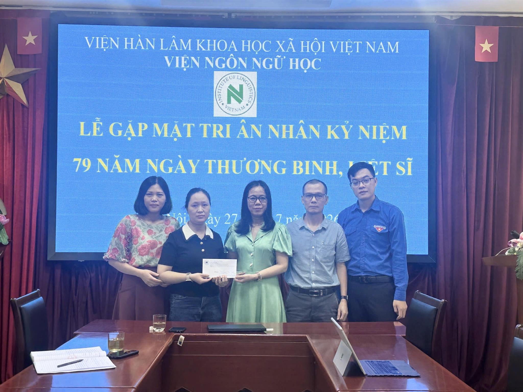 Hoạt động tri ân ngày Thương binh - Liệt sĩ (27/7/1947 - 27/7/2026) của Viện Ngôn ngữ học