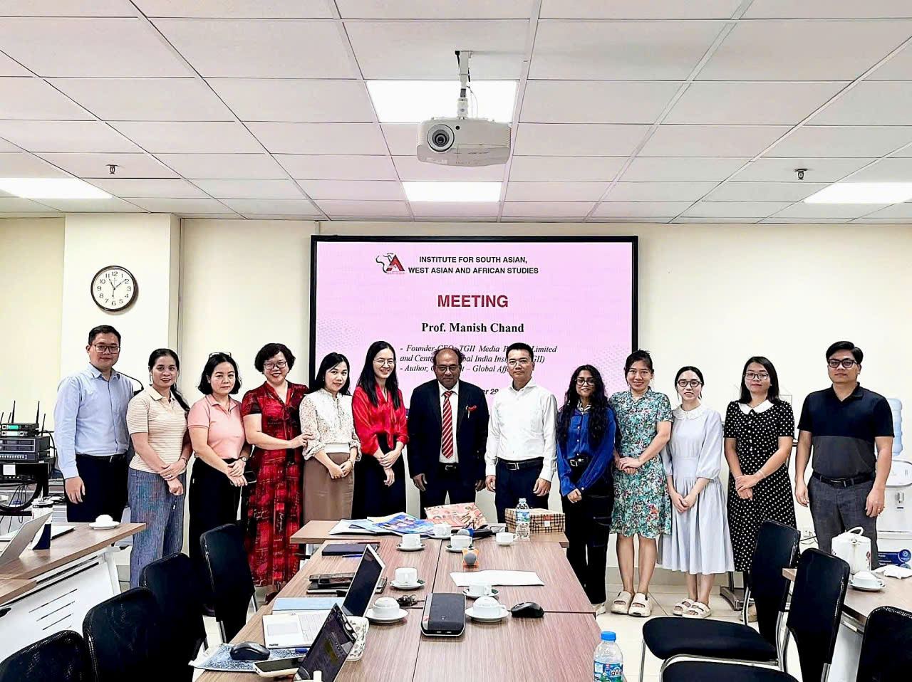 GS. Manish Chand trao đổi về sự trỗi dậy của Ấn Độ, ASEAN và Việt Nam trong định hình một khu vực bao trùm và năng động