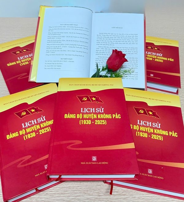 Giới thiệu sách: "Lịch sử Đảng bộ huyện Krông Pắc (1930 - 2025)"