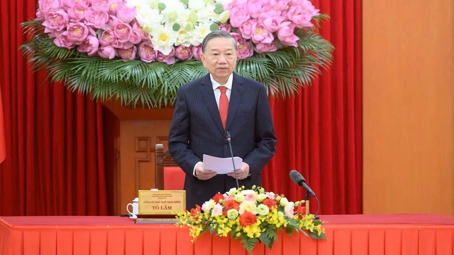 [Ảnh] Tổng Bí thư, Chủ tịch nước Tô Lâm làm việc với Hội đồng Lý luận Trung ương