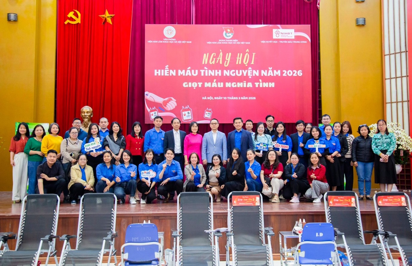 Viên chức, người lao động Viện Hàn lâm sôi nổi tham gia hoạt động hiến máu tình nguyện năm 2026