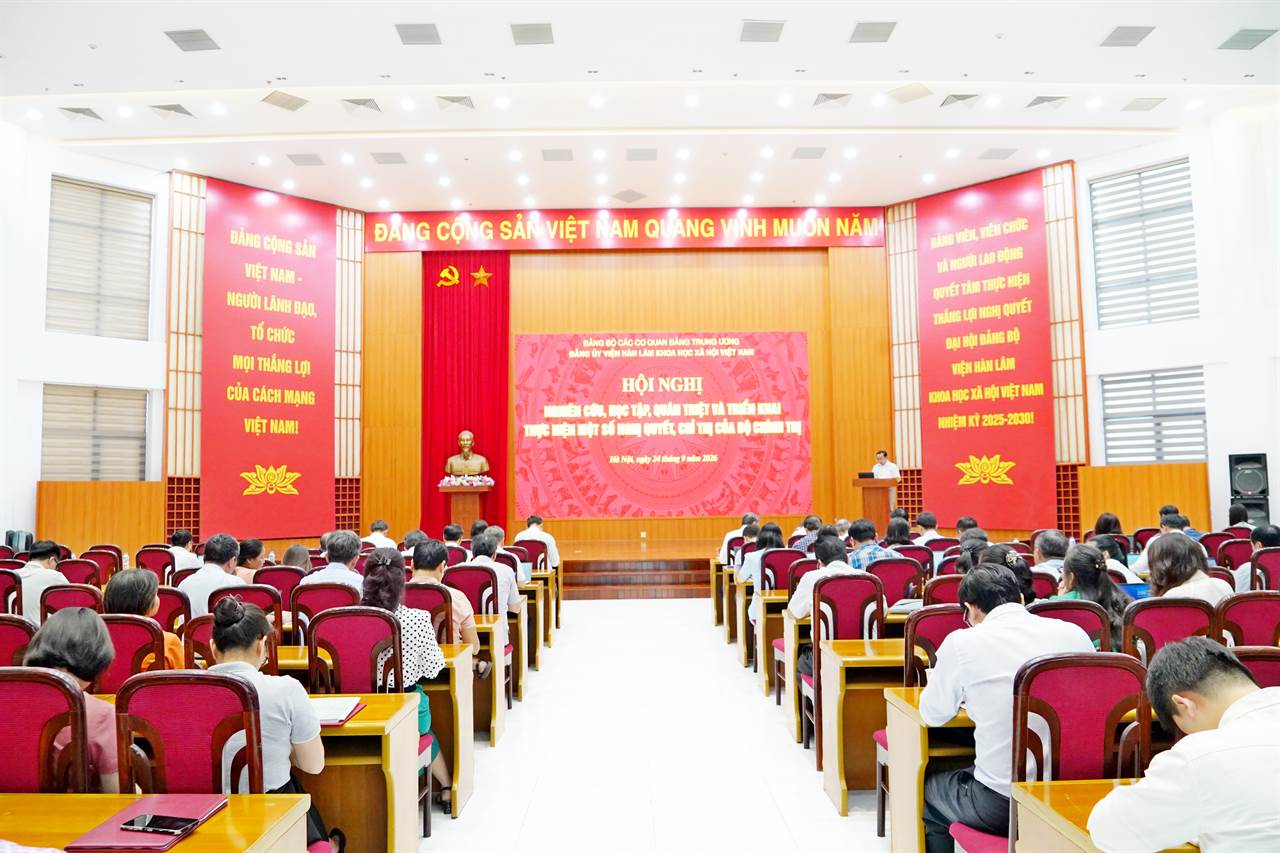 Viện Hàn lâm Khoa học xã hội Việt Nam nghiên cứu, học tập, quán triệt và triển khai thực hiện một số Nghị quyết, Chỉ thị của Bộ Chính trị 
