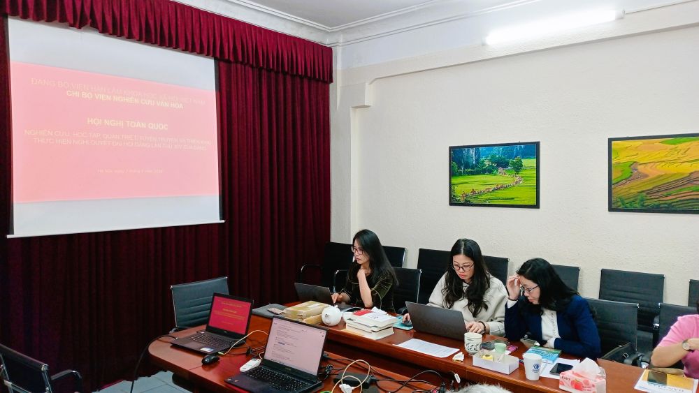 Viện Nghiên cứu Văn hóa tham dự Hội nghị toàn quốc nghiên cứu học tập, quán triệt, tuyên truyền và triển khai thực hiện Nghị quyết Đại hội đại biểu toàn quốc lần thứ XIV của Đảng