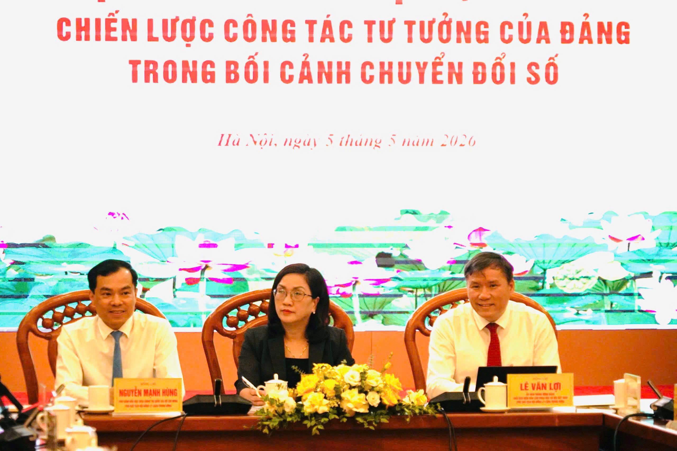 Hội thảo khoa học quốc gia “Chiến lược công tác tư tưởng của Đảng trong bối cảnh chuyển đổi số”