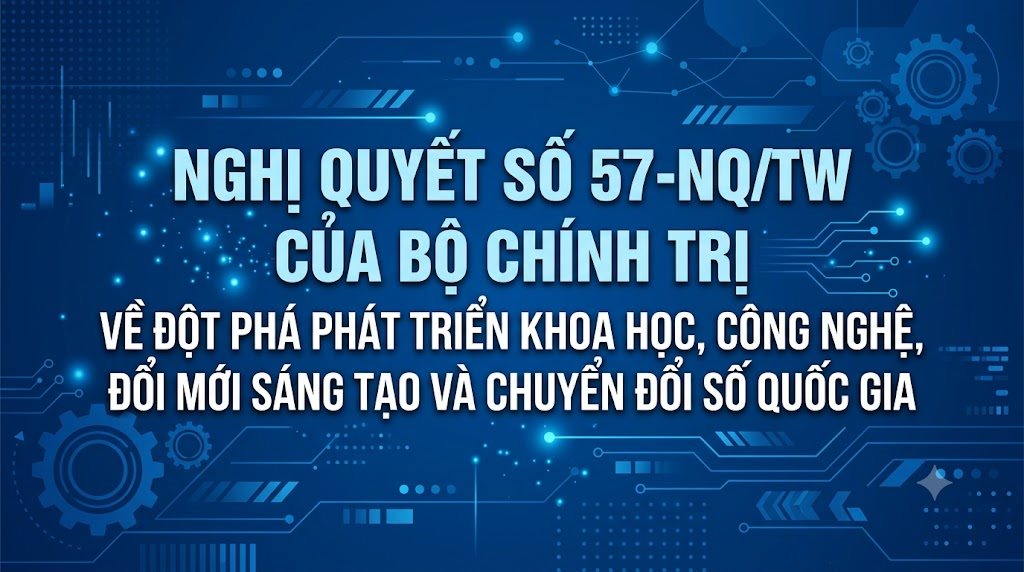 Nghị quyết số 57-NQ/TW, ngày 22/12/2024 của Bộ Chính trị về đột phá phát triển khoa học, công nghệ, đổi mới sáng tạo và chuyển đổi số quốc gia
