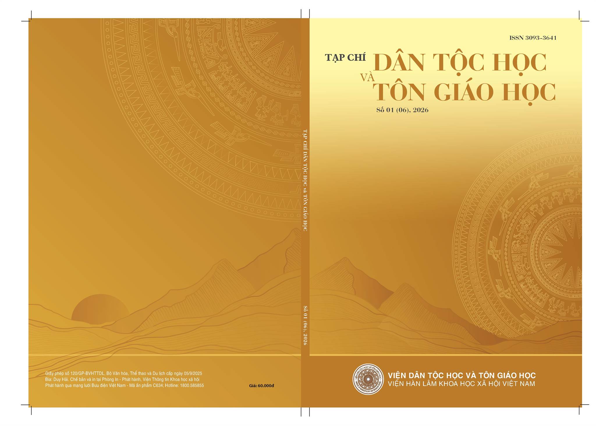 Tạp chí Dân tộc học và Tôn giáo học số 1 năm 2026