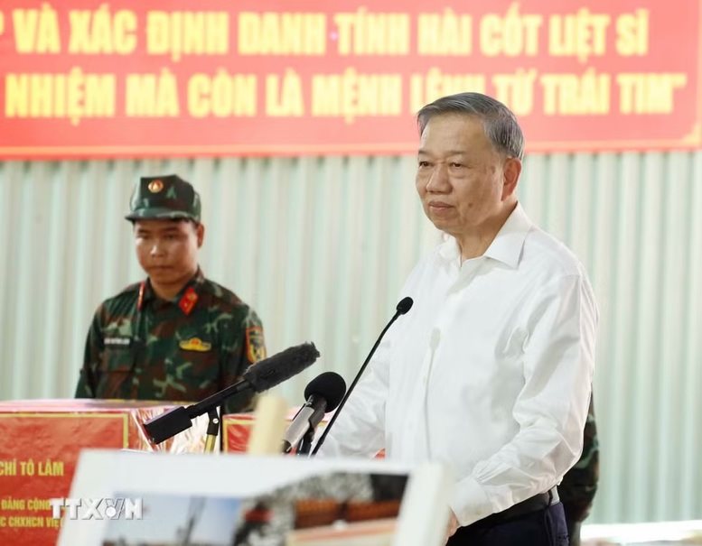 Tổng Bí thư, Chủ tịch nước Tô Lâm: Tìm kiếm, quy tập, xác định danh tính các liệt sĩ là trách nhiệm thiêng liêng trước Tổ quốc, trước nhân dân- Ảnh 5.