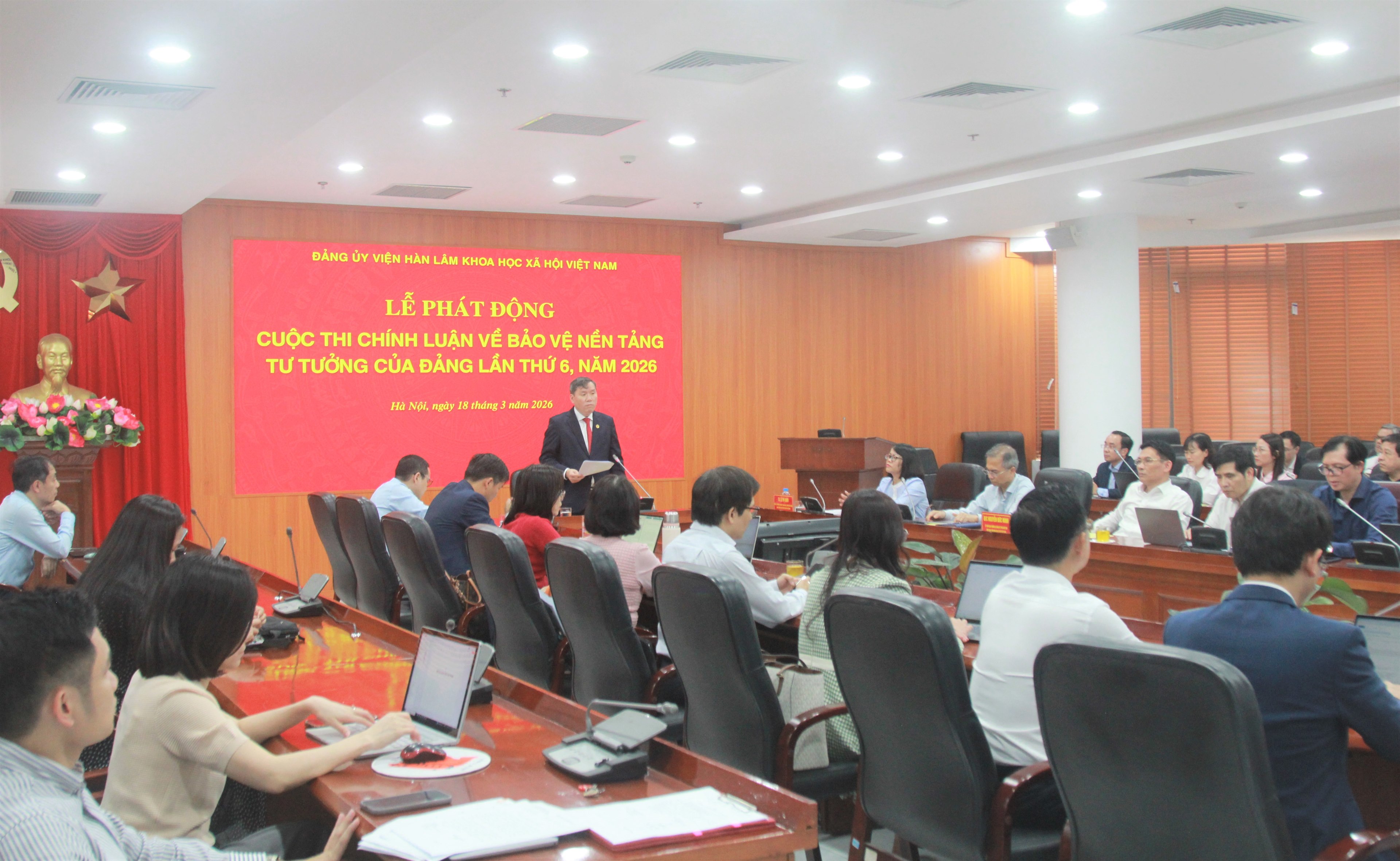 Đảng ủy Viện Hàn lâm Khoa học xã hội Việt Nam phát động Cuộc thi chính luận bảo vệ nền tảng tư tưởng của Đảng lần thứ 6, năm 2026