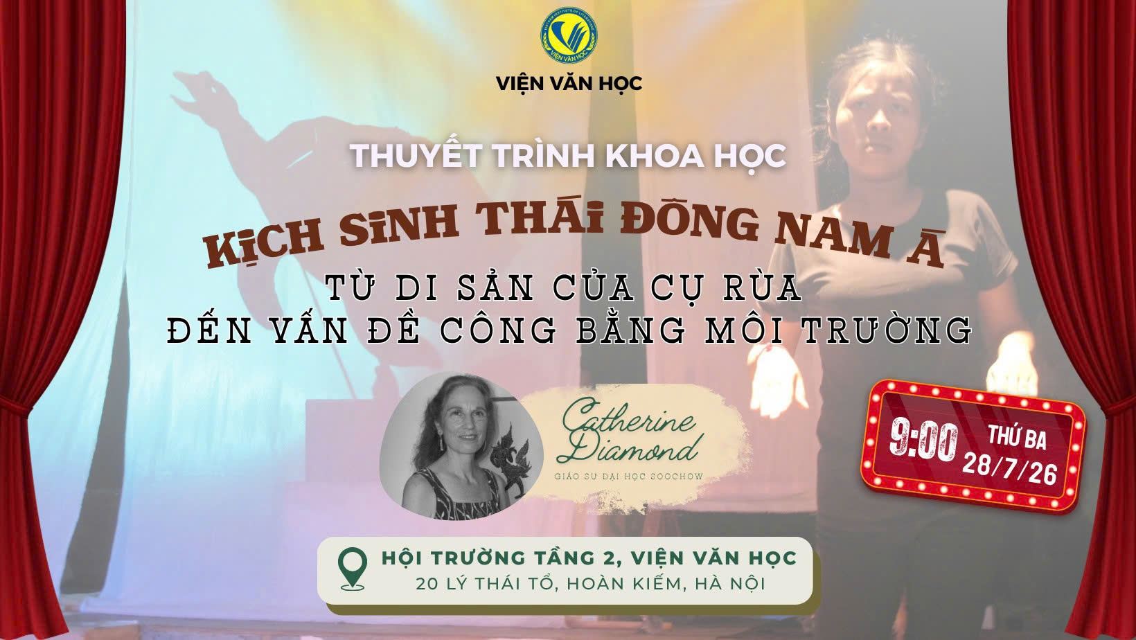 Thuyết trình khoa học: “Kịch sinh thái Đông Nam Á - từ di sản của cụ Rùa đến vấn đề công bằng môi trường” 