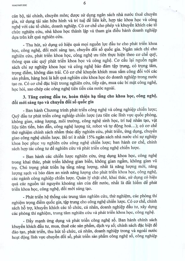 TOÀN VĂN: Nghị quyết 57-NQ/TW về đột phá phát triển khoa học, công nghệ, đổi mới sáng tạo và chuyển đổi số quốc gia- Ảnh 8.