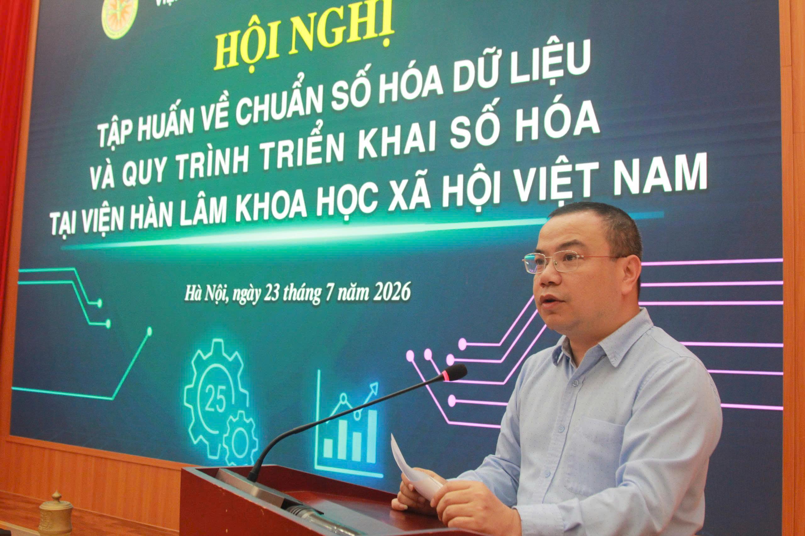 Thống nhất chuẩn số hóa, tạo nền tảng dữ liệu cho Kế hoạch 100 ngày chuyển đổi số của Viện Hàn lâm