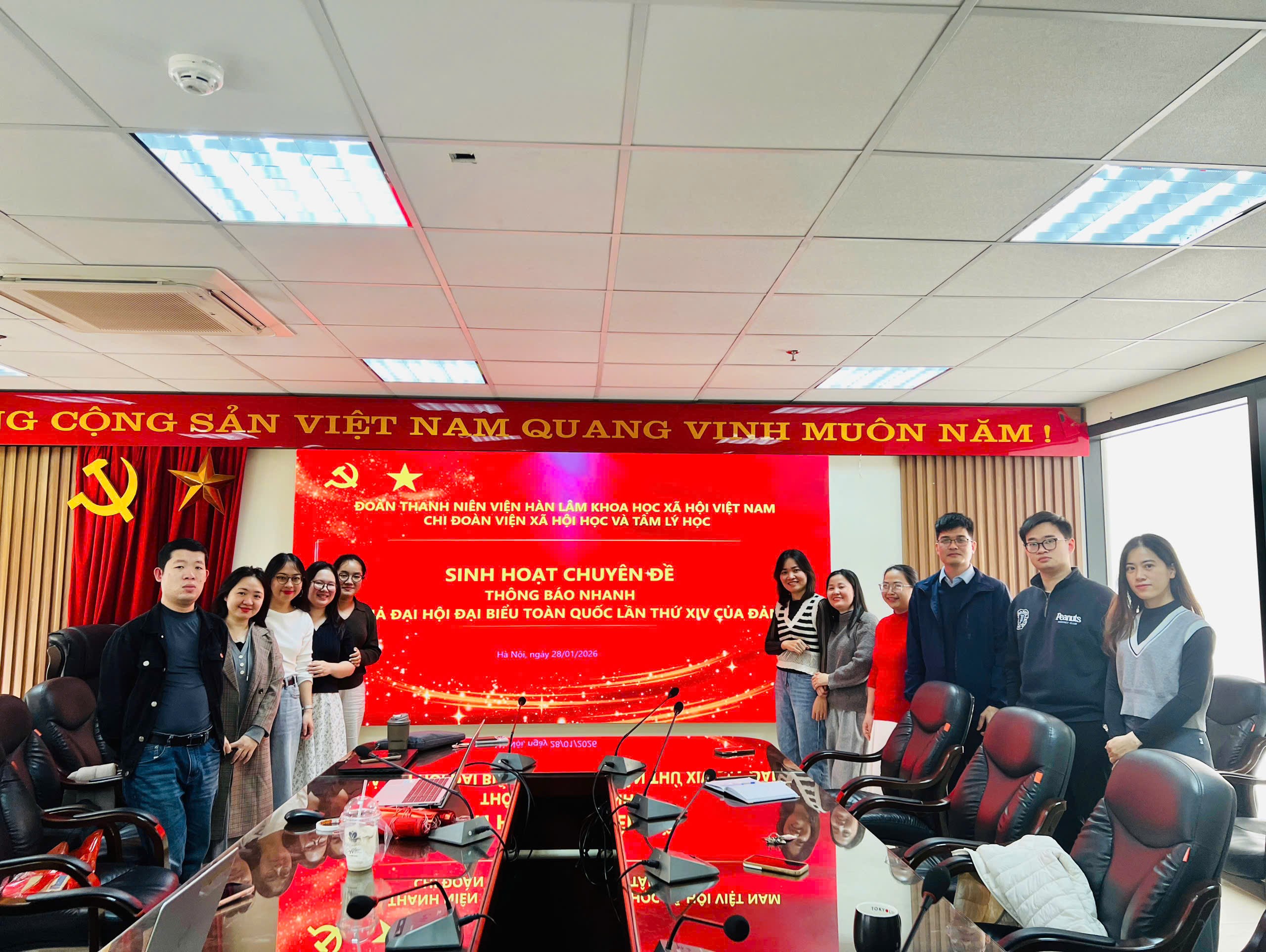 Chi đoàn Viện Xã hội học và Tâm lý học tổ chức  Hội nghị thông tin chuyên đề quý I năm 2026