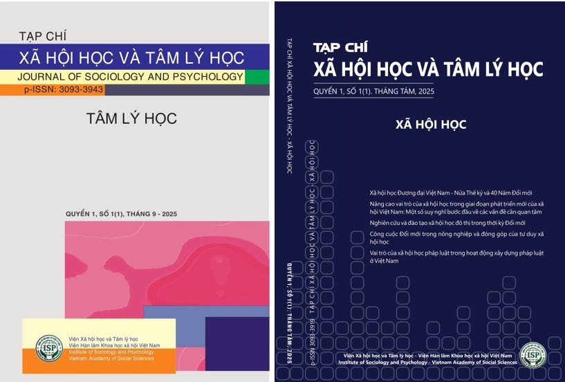 Tạp chí Xã hội học và Tâm lý học được Bộ Khoa học và Công nghệ công nhận là tạp chí đạt tiêu chuẩn khoa học Việt Nam năm 2026