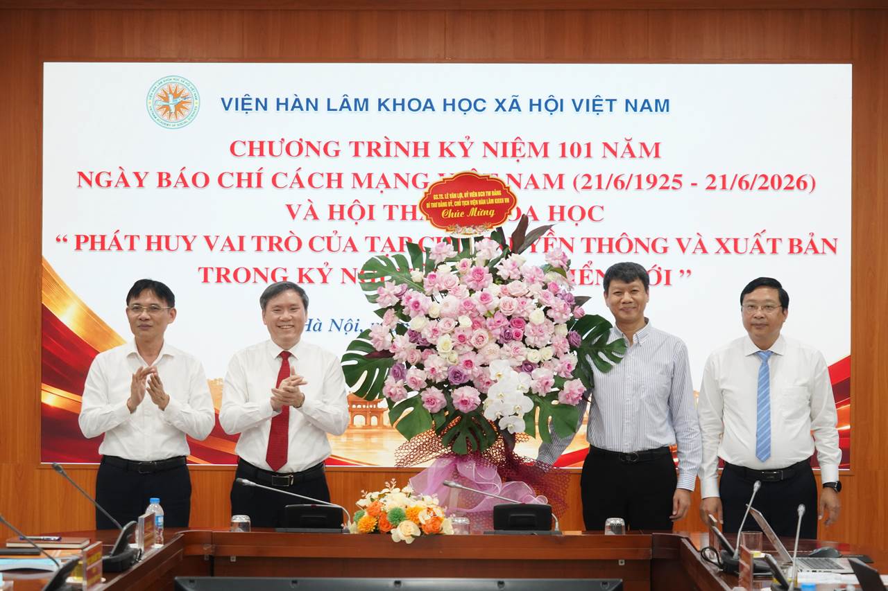 Viện Hàn lâm Khoa học xã hội Việt Nam kỷ niệm 101 năm Ngày Báo chí Cách mạng Việt Nam (21/6/1925-21/6/2026) và tổ chức Hội thảo “Phát huy vai trò của tạp chí, truyền thông và xuất bản trong kỷ nguyên phát triển mới”