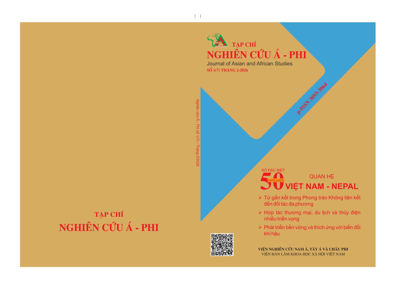 Tạp chí Nghiên cứu Á - Phi số 1(7) tháng 2-2026