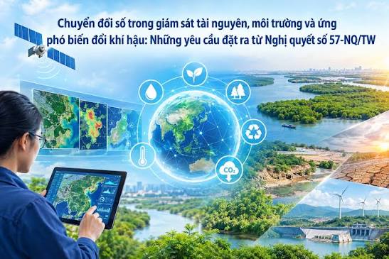 Chuyển đổi số trong giám sát tài nguyên, môi trường và ứng phó biến đổi khí hậu: Những yêu cầu đặt ra từ Nghị quyết số 57-NQ/TW