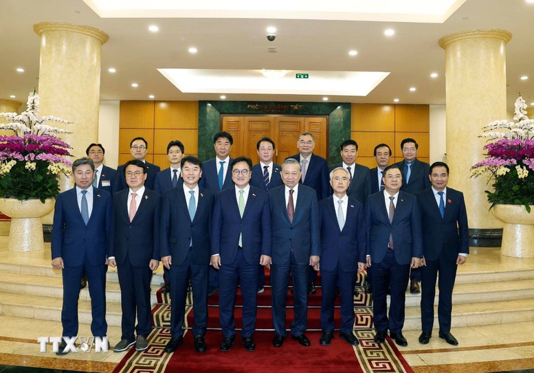 Tổng Bí thư Tô Lâm hội kiến với Chủ tịch Quốc hội Hàn Quốc- Ảnh 5.