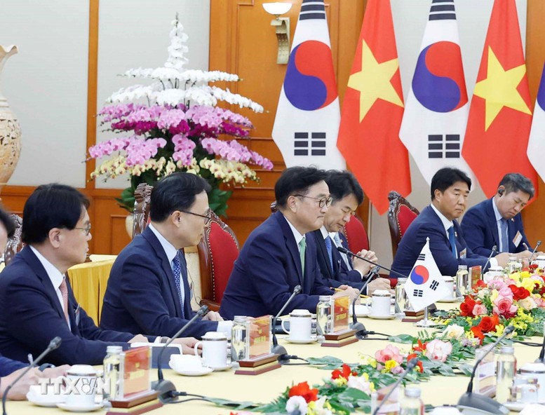 Tổng Bí thư Tô Lâm hội kiến với Chủ tịch Quốc hội Hàn Quốc- Ảnh 4.