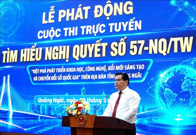 Quảng Ngãi: Thi trực tuyến tìm hiểu Nghị quyết số 57-NQ/TW