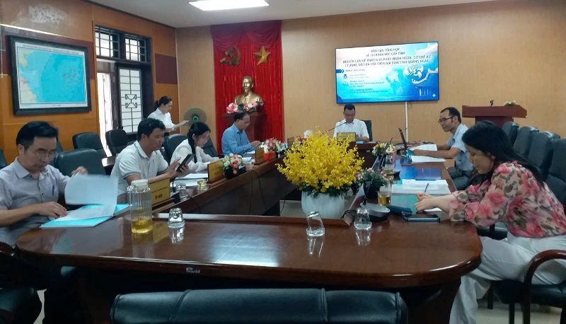 Họp hội đồng đánh giá nhiệm vụ KHCN cấp Tỉnh: “Nghiên cứu đề xuất giải pháp ngăn ngừa, cơ chế xử lý xung đột xã hội trên địa bàn tỉnh Quảng Ngãi”