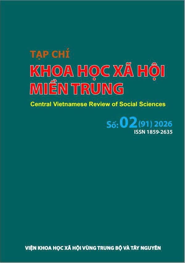TẠP CHÍ KHOA HỌC XÃ HỘI MIỀN TRUNG TRÂN TRỌNG GIỚI THIỆU MỤC LỤC BÀI VIẾT SỐ 02/2026