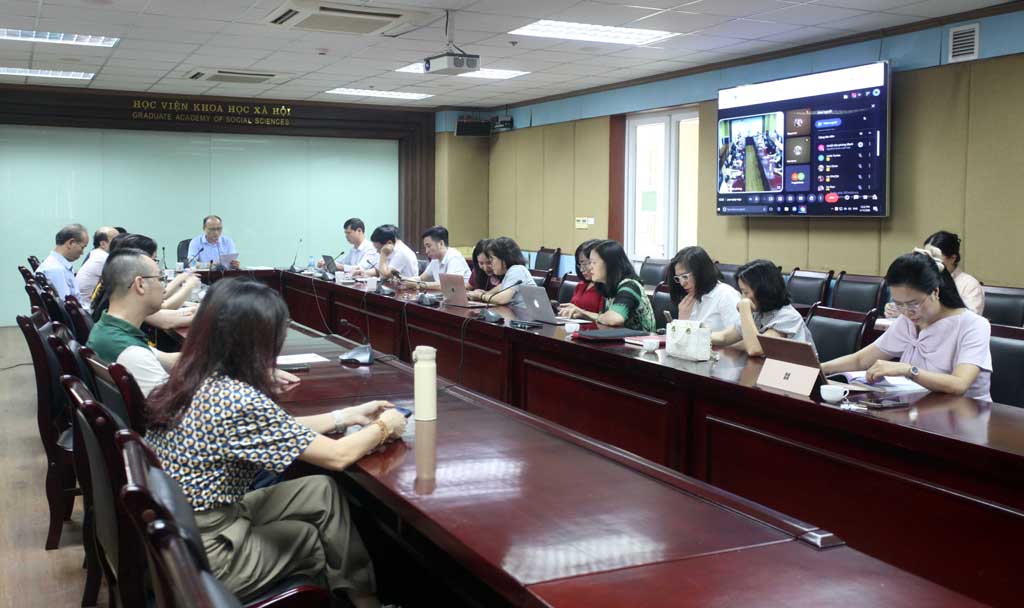HỌC VIỆN KHOA HỌC XÃ HỘI TỔ CHỨC HỘI NGHỊ TRIỂN KHAI SẮP XẾP, KIỆN TOÀN TỔ CHỨC BỘ MÁY BÊN TRONG