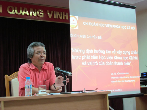 “Những định hướng lớn về xây dựng chiến lược phát triển Học viện KHXH và vai trò của đoàn viên thanh niên trong phát triển Học viện KHXH”