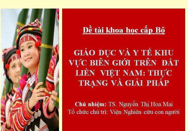 Tọa đàm: Góp ý xây dựng bộ công cụ khảo sát đề tài cấp Bộ “Giáo dục và y tế khu vực biên giới trên đất liền Việt Nam: Thực trạng và giải pháp”