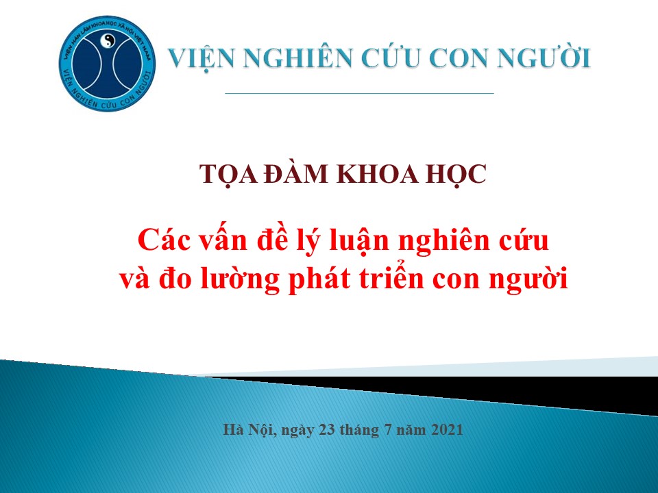 Tin tọa đàm khoa học:  Các vấn đề lý luận nghiên cứu và đo lường phát triển con người