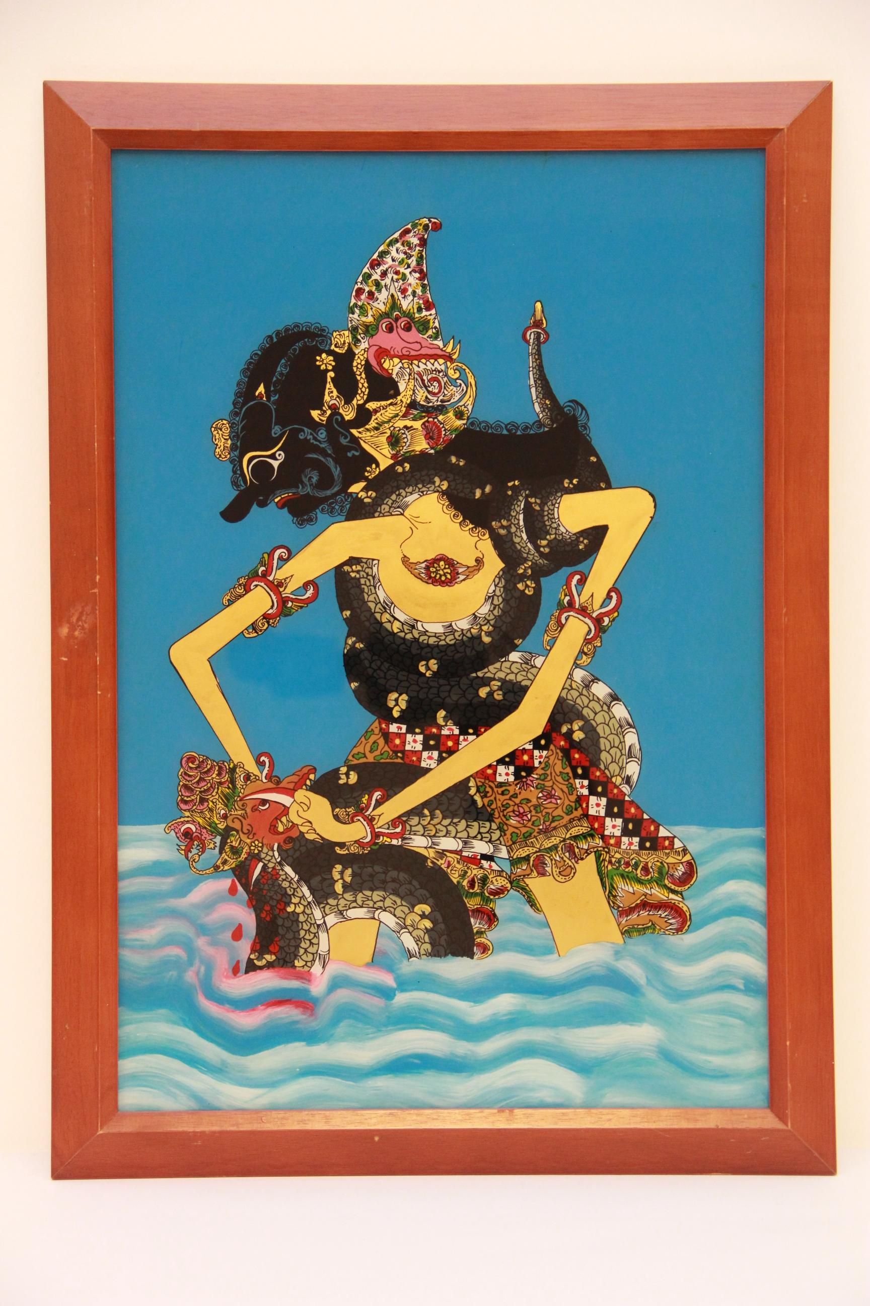 Là nhân vật trung tâm trong Mahabharata, Bhima khác với các anh em Pandawa của mình bởi vóc dáng cao lớn và sức mạnh phi thường

1994
Solo, Java