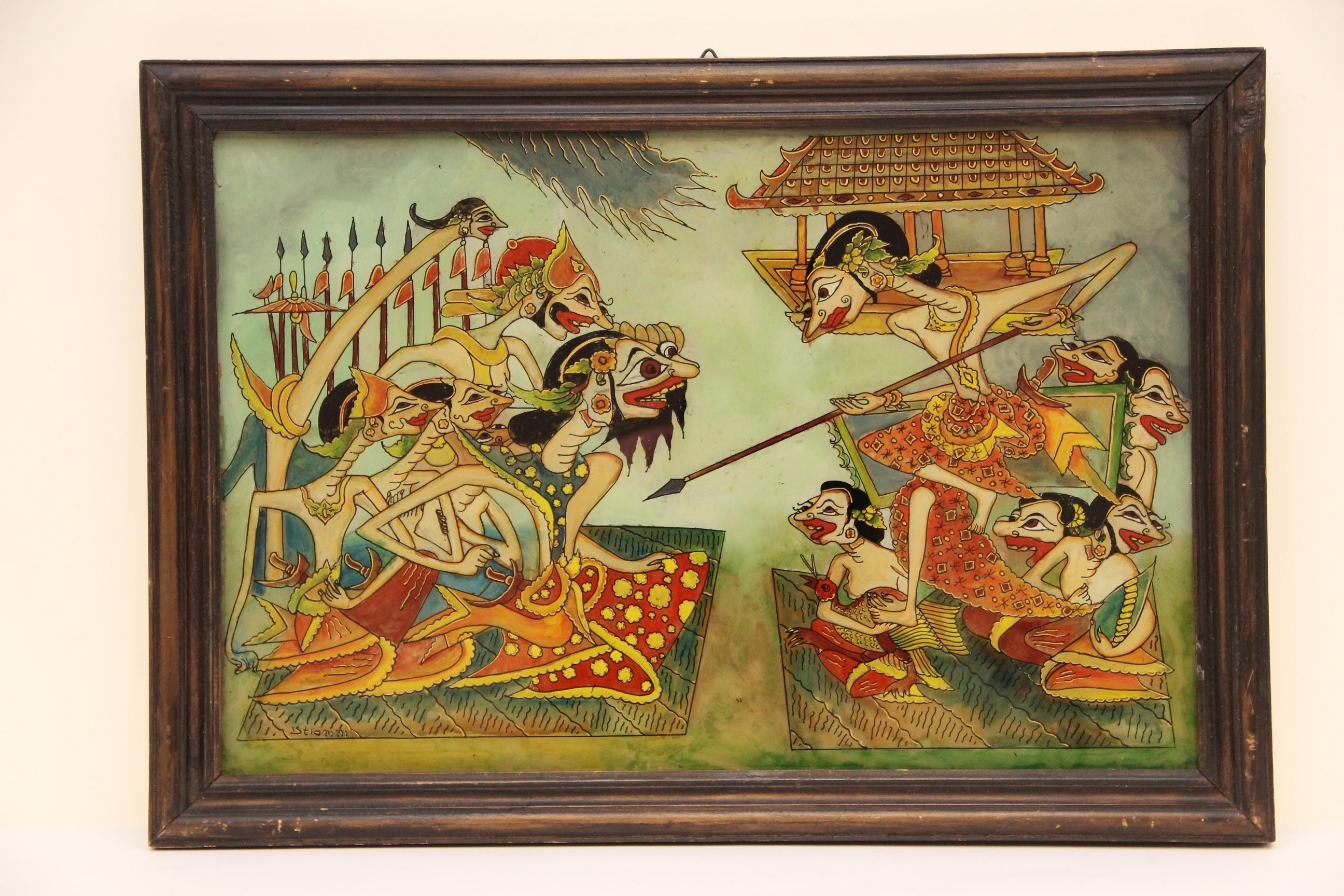 Wayang beber là loại hình rối bóng tranh, người kể chuyện (dalang) kéo cuộn giấy vẽ các hoạt cảnh khác nhau để minh họa cho câu chuyện

~1990
Solo, Java