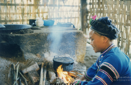 PHỤ NỮ PHÙ LÁ HÁN NẤU CƠM (Mường Khương, Lào Cai,  1998)